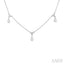 Pear Shape Diamond Dangle Station Necklace