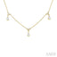 Pear Shape Diamond Dangle Station Necklace