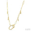 Paperclip Link Diamond Fashion Necklace