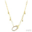 Paperclip Link Diamond Fashion Necklace