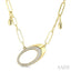 Paperclip Link Diamond Fashion Necklace
