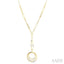 Circle Paperclip Link Diamond Fashion Necklace