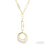 Circle Paperclip Link Diamond Fashion Necklace