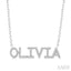 Block 'OLIVIA' Diamond Name Necklace