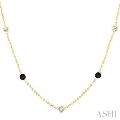 Black Diamond Station Necklace
