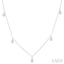 Pear Shape Lovebright Diamond Station Necklace