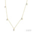 Heart Shape Lovebright Diamond Station Necklace