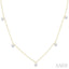 Heart Shape Lovebright Diamond Station Necklace