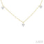Heart Shape Lovebright Diamond Station Necklace