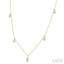 Pear Shape Lovebright Diamond Station Necklace