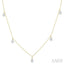 Pear Shape Lovebright Diamond Station Necklace