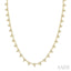 3 Stone Bezel Diamond Station Necklace