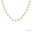3 Stone Bezel Diamond Station Necklace