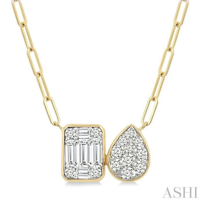 Emerald & Pear Lovebright Diamond Necklace