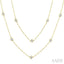 Bezel Set Diamond Station Necklace