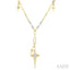 Star Shape Paperclip Link Diamond Fashion Necklace