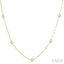 Bezel Set Diamond Station Necklace