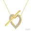Heart Toggle Diamond Fashion Necklace