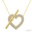 Heart Toggle Diamond Fashion Necklace