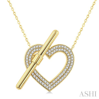 Heart Toggle Diamond Fashion Necklace