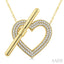Heart Toggle Diamond Fashion Necklace