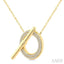 Circle Toggle Diamond Fashion Necklace