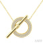 Circle Toggle Diamond Fashion Necklace