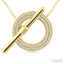 Circle Toggle Diamond Fashion Necklace
