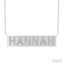 Block 'HANNAH' Diamond Nameplate Necklace