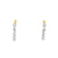 Diamond Half-Hoop Huggie Earrings