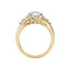 Oval Diamond Split Shank Engagement Ring