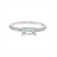 Aquamarine & Diamond Stackable Ring