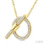 Circle Toggle Diamond Fashion Necklace