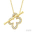 Clover Toggle Diamond Fashion Necklace