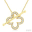 Clover Toggle Diamond Fashion Necklace