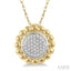 Bead Round Shape Diamond Fashion Pendant