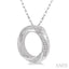 Circle Twisted Diamond Fashion Pendant