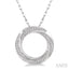 Circle Twisted Diamond Fashion Pendant