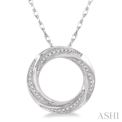 Circle Twisted Diamond Fashion Pendant