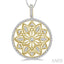 Circle Floral Diamond Fashion Pendant