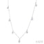 Mixed Shape Bezel Set Diamond Station Necklace