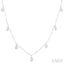 Mixed Shape Bezel Set Diamond Station Necklace