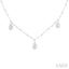 Mixed Shape Bezel Set Diamond Station Necklace