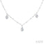 Mixed Shape Bezel Set Diamond Station Necklace