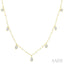 Mixed Shape Bezel Set Diamond Station Necklace