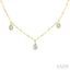 Mixed Shape Bezel Set Diamond Station Necklace