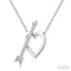 Heart Toggle Diamond Fashion Necklace