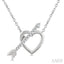 Heart Toggle Diamond Fashion Necklace
