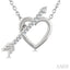 Heart Toggle Diamond Fashion Necklace