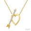 Heart Toggle Diamond Fashion Necklace